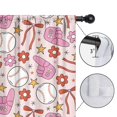 thumbnail image 4 of Blackout Kids Curtains,Pink Baseball Fun Pattern Childrens Insulated Curtains Set Of 2,Bedroom Essentials,Toddler Room Decor 42"x63", 4 of 5