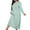 Green, variant on Riecok Nightdress for Women Cute Printed Crewneck Long Sleeve Loungewear Soft Cozy Long Length Sleepwear