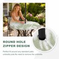 thumbnail image 4 of Round Outdoor Tablecloth with Umbrella Hole and Zipper, Sage Green Palm Trees Tablecloth with Elastic Waterproof, Farmhouse Tropical Summer Beach Patio Table Covers for 45" - 54" Picnic Pool Tables, 4 of 8