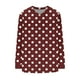 thumbnail image 5 of Heisall Womens Tops Long Sleeve V-Neck Loose Casual Tshirts Polka Dot Print Spring Autumn Fashion, 5 of 5