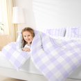 thumbnail image 4 of Manfei Purple Alphabet C Design 7-Piece Twin Bedding,Pixel Geometric Grid Bedding Comforter Set,Reversible, 4 of 7