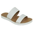 thumbnail image 1 of Soda Shoes Women Flip Flops Flat Beach Sandals Slides Double Straps OCCUPY-S White 9, 1 of 3