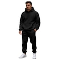 thumbnail image 3 of Hearthz Men 2 Piece Sweatsuits Sets Fleece Hoodies and Sweatpants Set Winter Men's Sweatsuits, 3 of 5