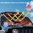 thumbnail image 4 of HUIACONG US Flag Eagle Windshield Sun Shade for 1997-2018 Jeep Wrangler TJ JK JKU, Sunshades Heat Shield, Aluminum Foil Triple Laminate Structure, Silver, 4 of 6