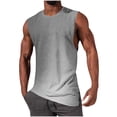 thumbnail image 3 of TAGOLD Mens Summer Round-Neck Tank Top Gradient Print Pullover Fitness Casual Wear Top, 3 of 5