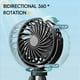thumbnail image 4 of 2X Ventilador Octopus, Ventilador de Escritorio para Acampar, Ventilador de Trípode Recargable USB, con Ventilador de Luz Negro, 4 of 5