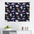 thumbnail image 1 of Alien Tapestry, Happy Birthday Typography with Funny Monster, Fabric Wall Hanging Decor for Bedroom Living Room Dorm, 2 Sizes, Multicolor, by Ambesonne, 1 of 1