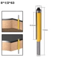 thumbnail image 1 of Russian-Designed 8-Handle Extended Woodworking Router Bit with Bearing Adjustment – Versatile Edge Trimming, Milling Tool for Carpentry; Durable, Easy-to-Use 8*1/2*63.5mm Shank Cutter Head for, 1 of 6