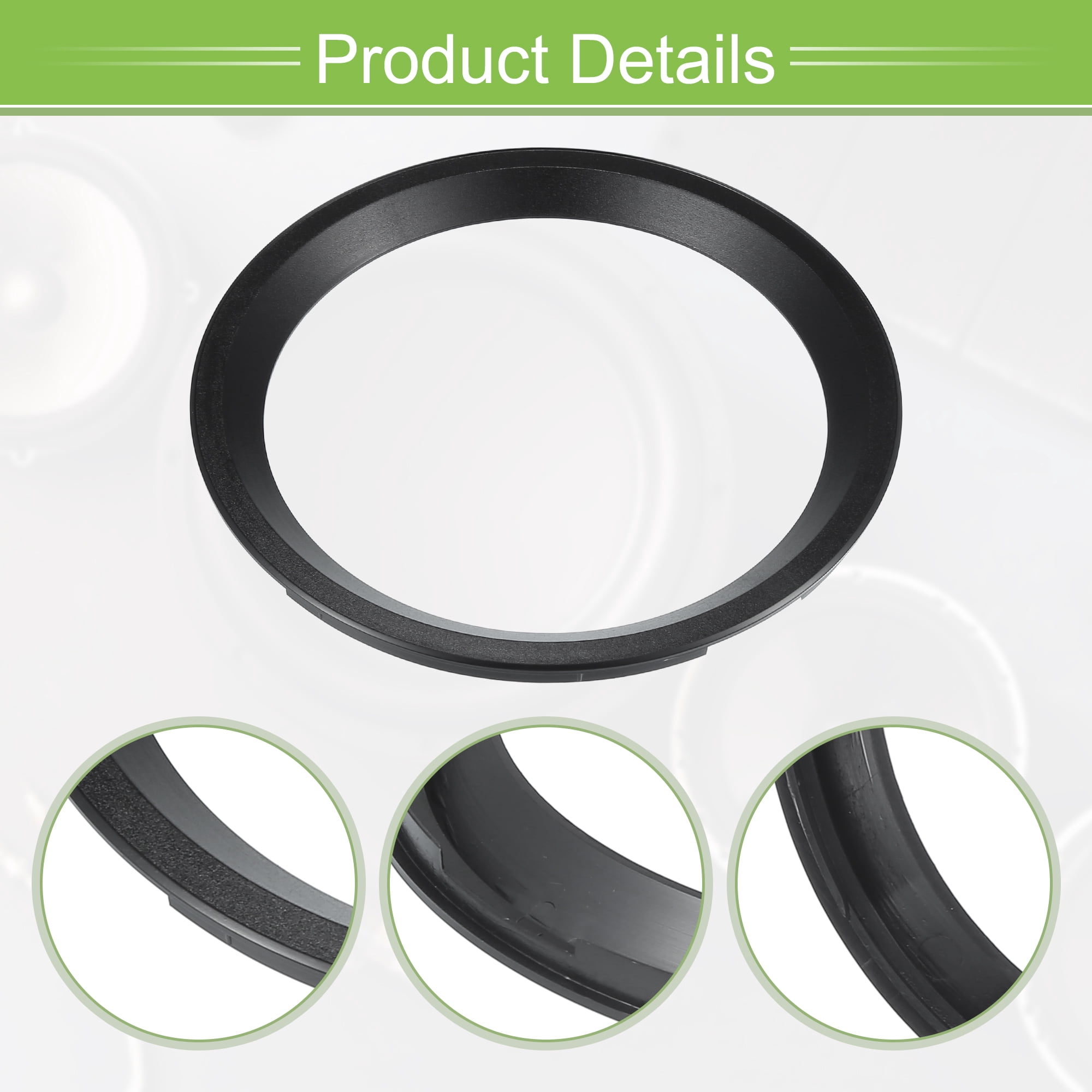 Unique Bargains Universal Subwoofer Speaker Rings Cover Spacers for Car Audio Black 6.5"