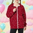thumbnail image 2 of KyCheLot Girls Casual Jackets Lightweight Spring Long Sleeve Print Full Zip Spring Outerwear with Pockets 5-15 Years, 2 of 6