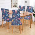 thumbnail image 2 of Yayeee 2 Pack Dining Chair Covers Stretch Parson Chairs Slipcovers Seat Protector, Pink Jellyfish, 2 of 6
