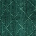 thumbnail image 1 of Ahgly Company Indoor Square Abstract Turquoise Blue Modern Area Rugs, 7' Square, 1 of 4