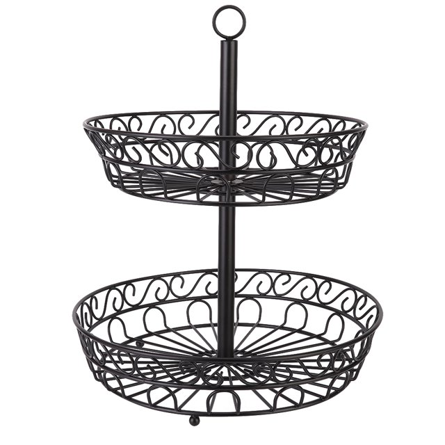 Cesta De Frutas, Tenedor De Frutas De Escritorio Cesta De Frutas De Dos Capas, Fiesta De Dos Capas Para Regalo Almacenamiento En El Hogar YLSHRF Two Layers Fruit Basket