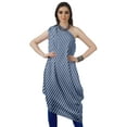 thumbnail image 2 of Moomaya Robe Kurti Sans Manches à une Épaule Imprimée pour Femmes, Vêtement de Créateur Boho pour Fête, 2 of 7