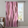 thumbnail image 4 of Pink Brown Ombre Sheer Curtains 54 Inches Long, Geometric Modern Abstract Art Light Filering Curtains, Breathable Simi Curtain Privacy Drapes for Kitchen Bathroom Lightweight Small Window Treatment, 4 of 9