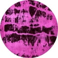 thumbnail image 1 of Ahgly Company Indoor Round Persian Pink Bohemian Area Rugs, 5' Round, 1 of 4