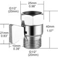 thumbnail image 4 of Shower Flow Control Valve Valve 1/2" Brass Stop Valve for Shower Head, 4 of 5