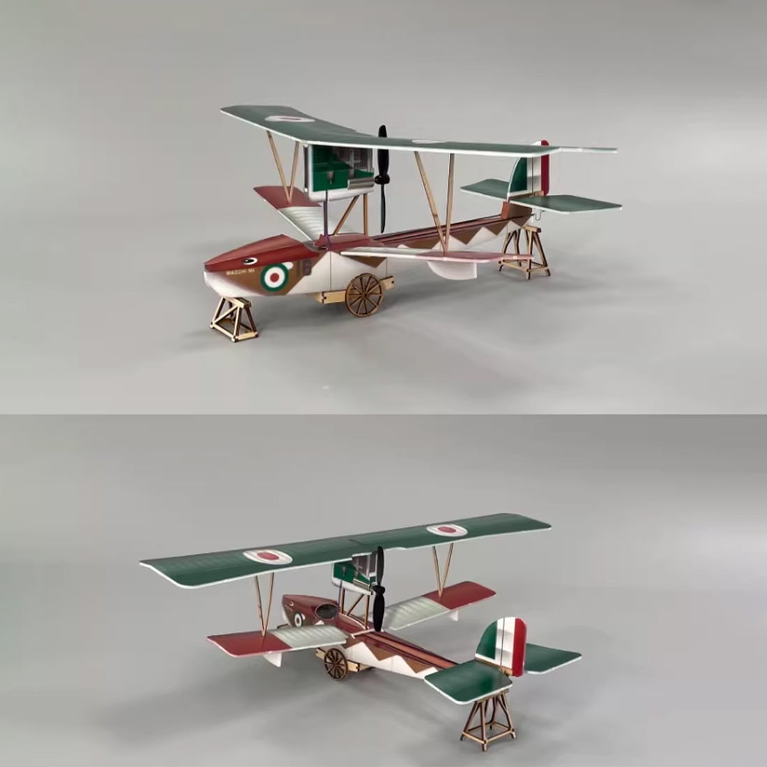 MinimumRC M5 RC Seaplane, 360mm Wingspan Lightweight Foam 3CH Vintage Biplane Water Aircraft with Gyro Stabilized & Water Landing Capability for Hobbyists