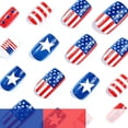 thumbnail image 5 of Independence Day Press On Nails, 24PCS American Flag Fake Nails, Patriotic Red White Blue Wearable Nail Tips, Full Cover Nail Art for Holiday Party,B, 5 of 7