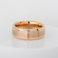 thumbnail image 4 of Beveled Tungsten Ring - 8mm Rose Gold Plated Comfort Fit Tungsten Carbide Anniversary Ring, 4 of 5