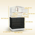 thumbnail image 3 of PawHut 36" Bird Cage with Accessories, Handle, Mesh Cover, Tray, White, 3 of 10