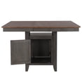 thumbnail image 5 of Dakota 42-54-inch Counter Ht Expanding Dining Table w Storage Brown Gray Wood, 5 of 9