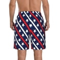 thumbnail image 3 of Bixox Men's Patriotic Star Pattern printing Casual Classic Fit Short Summer Beach Shorts, 3 of 6