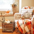 thumbnail image 3 of Fall Pillow Covers 18x18 inch Set of 2 White Pumpkin Fallen Leaves Decorative Striped Throw Pillow Covers Autumn Thanksgiving Farmhouse Decoration for Home Couch 27, 3 of 6