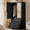 Black AB box, variant on Black Wooden Wardrobe Closet – Modern Freestanding Armoire with 2 Rattan Doors, 3 Drawers, Hanging Rod & Shelf – Large Capacity Bedroom Clothes Organizer – Home Storage Cabinet – Black AB Box