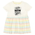 thumbnail image 3 of Inktastic Happy New Year in Hand Lettering Girls Baby Dress, 3 of 5