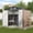 Brown, variant on Clouddwell 6 ft. x 4 ft. Outdoor Storage Shed, Metal Garden Shed with Lockable Doors & Sloped Roof for Backyard, Patio, Poolside