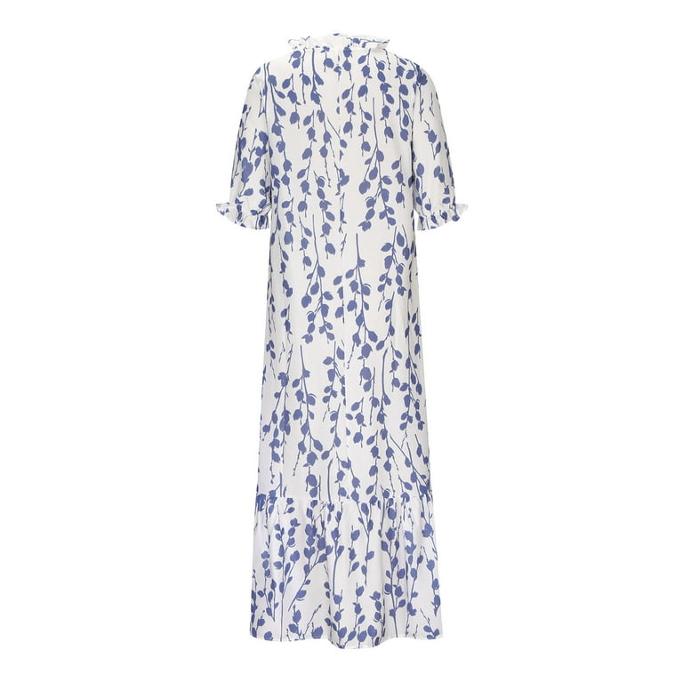 ヌキテパEthnic Print Flare Sleeve Dress ELAN Arrow Print Split V-Neck 3/4 Bell Sleeve Babydoll Dress
