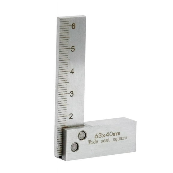 Machinist Square Tool 90-Degree Right Carpenter Measuring Tool Right Angle Ruler L-Type Square Ruler with Wide Base A