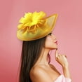 thumbnail image 3 of Fascinator hat Yellow, 3 of 8
