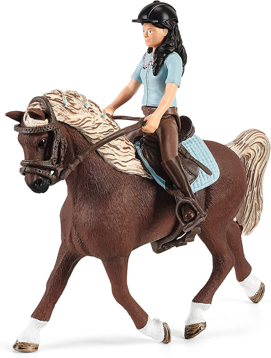 Schleich - Horse Club: Equestrian Washing Area Playset with Rider Emily, Luna & Accessories, 19 Pcs