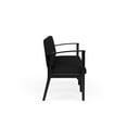 thumbnail image 2 of Amherst Wood Reception Waiting Room Healthcare 3-Seat Chair / Black Wood / Black, 2 of 5