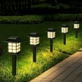thumbnail image 4 of 12 Pack Solar Lights Outdoor Waterproof - Easy Install LED Pathway Lights for Garden, Yard, Patio, No Tools Needed, White Light, Dusk to Dawn (Weatherproof), 4 of 12