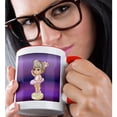thumbnail image 2 of 3drose, Little Ballerina on Purple Background, 11oz Two-tone Red Mug, 2 of 6