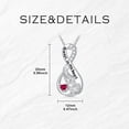 thumbnail image 5 of THOYAS 925 Sterling Silver Infinity Urn Necklace for Ashes, Always in My Heart Heart Birthstone Locket Memorial Necklaces Keepsake Cremation Jewelry for A Loss of Loved Ones, 18"+2", 5 of 6
