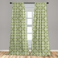 thumbnail image 5 of Floral Curtains 2 Panels Set, Vintage Geometric Lace Flower Circles Groovy Diagonal Stripes Grunge Design, Window Drapes for Living Room Bedroom, 56"W X 95"L, Multicolor, by Ambesonne, 5 of 5