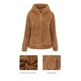 thumbnail image 3 of Giolshon Women Fleece Jacket, Spring and Fall Fashion Fluffy Short Fuzzy Hood Faux Fur Cardigan Coat, 3 of 6