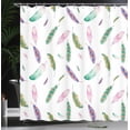 thumbnail image 4 of Ambesonne Modern Shower Curtain, Pastel Colored Feathers, 69"Wx70"L, Multicolor, 4 of 5