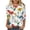 White, variant on 3/4 Length Sleeve Womens Tops Floral Print Crewneck Loose Fit Dressy Casual Shirts Spring Summer Blouse Going out Top
