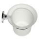 thumbnail image 2 of Chrome Round Wall Mounted Toilet Brush and Frosted Glass Toilet Brush Holder, 2 of 3