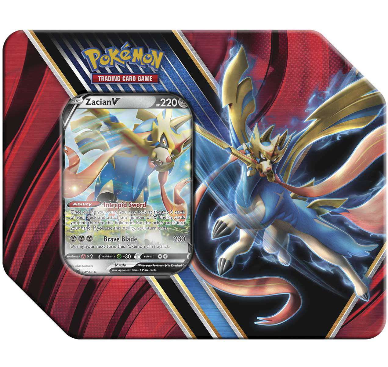 Legends of Galar Tin Zacian V - PTCGO Code – Card Cavern Trading