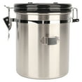 thumbnail image 3 of Coffee Bean Canister, Date  Vent Valve Airtight Stainless Steel Coffee Container Multipurpose  For Storing Tea 1.8L, 3 of 8