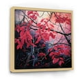 thumbnail image 2 of Designart "Minimalist Botanical Leaves In Red And Black I" Leaves Floater Framed Canvas Prints, 2 of 5