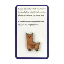 NSESSHome Fathers Day Gifts Pocket Small Wooden Sign Wooden Pocket Keepsake Gift Mother's Day Father's Day Gift