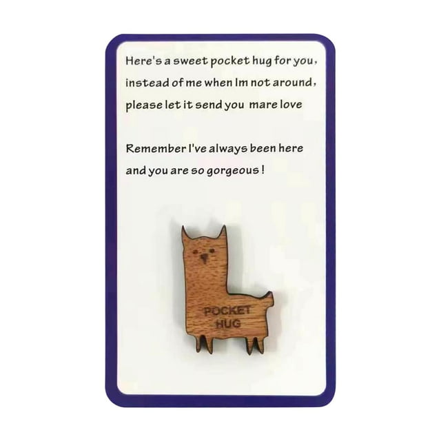 pstuiky Letrero pequeño de madera de bolsillo, recuerdo de madera de bolsillo, regalo para el Día de la Madre o el Día del Padre