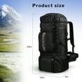 thumbnail image 6 of 65L Camping Hiking Backpack Water Resistant Large Outdoor Travel Backpack for Men & Women, Black, 006, 6 of 10